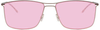 Mykita Silver and Pink Berge Lite Sun Sunglasses