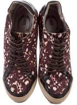 Thumbnail for your product : Just Cavalli Printed Lace-Up Wedges