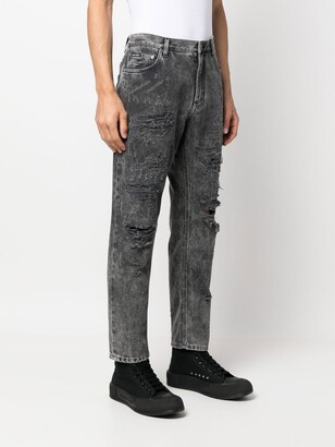 Dolce & Gabbana Distressed-Finish Straight-Leg Jeans
