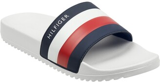 Tommy Hilfiger Men's Global Stripe Branding Pool Slide Sandals Shoes - ShopStyle