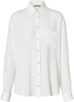 Thumbnail for your product : Burberry Press-stud Silk Crepe De Chine Oversized Shirt