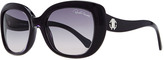 Thumbnail for your product : Roberto Cavalli Plastic Oval Sunglasses, Black/Blue