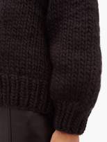 Thumbnail for your product : Mr Mittens - Honeycomb-knit Wool Sweater - Womens - Black