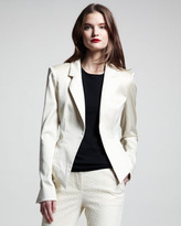 Thumbnail for your product : Wes Gordon Lace-Up Stretch-Cotton Blazer