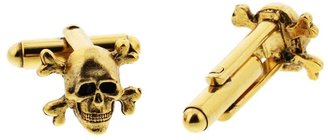 Classic Cufflinks LLC Skull and Crossbones Gold Cufflinks By Classic Cufflinks
