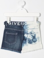 Thumbnail for your product : Givenchy Kids Tie-Dye Denim Shorts