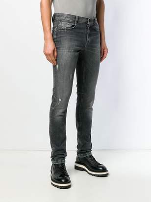 Bikkembergs distressed slim jeans