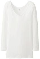 Thumbnail for your product : Uniqlo WOMEN Supima Cotton V-Neck Long Sleeve T-Shirt