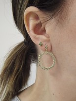 Thumbnail for your product : Ruta Reifen Light Green Montana Sapphire Show Love Hoops Earrings - Yellow Gold
