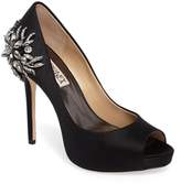 Thumbnail for your product : Badgley Mischka Marcia Embellished Peep Toe Pump