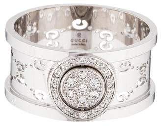 Gucci 18K Diamond Wide Icon Twirl Ring