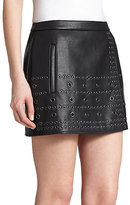 Thumbnail for your product : BCBGMAXAZRIA Remi Grommet-Detail Faux-Leather Skirt