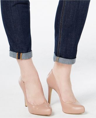 Melissa McCarthy Trendy Plus Size Dark Blue Wash Girlfriend Jeans