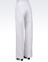 Thumbnail for your product : Giorgio Armani Super Stretch Cotton Palazzo Pants With Satin Details