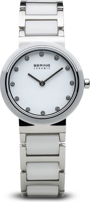 Bering Women Analog Quartz ceramic collection Watch with stainless steel/Ceramic Strap and Sapphire Crystal 10729-754
