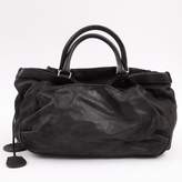 Black Leather Handbag Lune 
