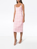 Thumbnail for your product : Alessandra Rich Houndstooth Tweed Midi Dress