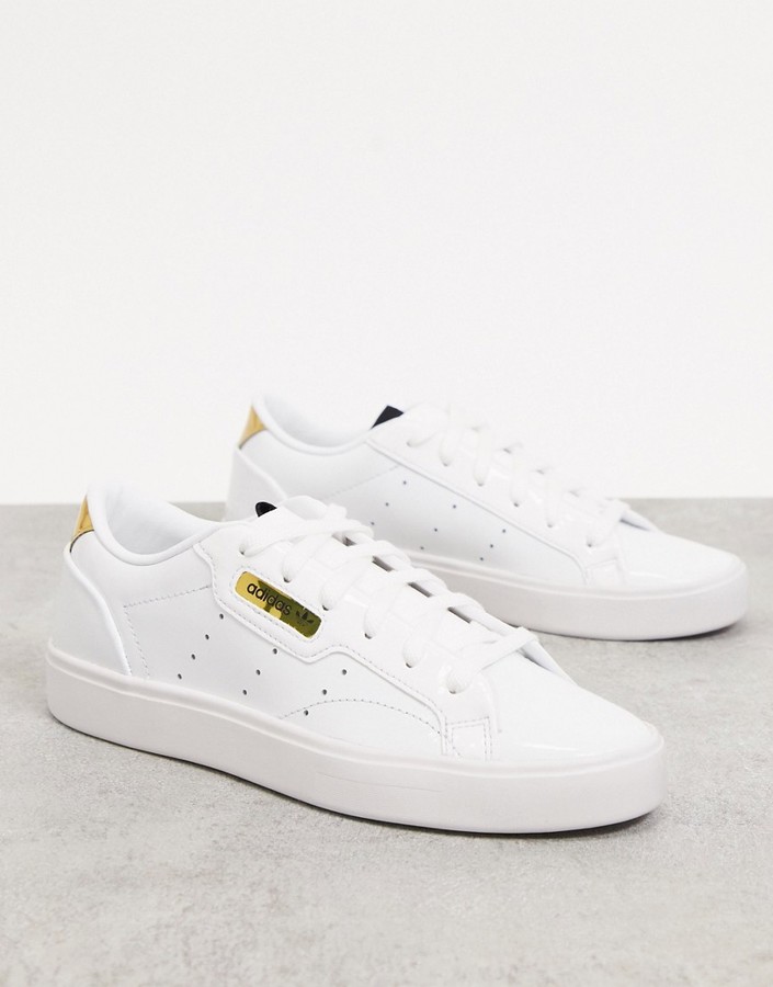 adidas Sleek sneakers in white - ShopStyle