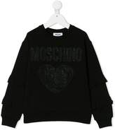 Thumbnail for your product : Moschino Kids lace logo patch sweatshirt