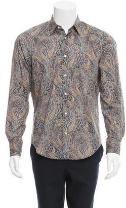 Vince Paisley Print Button-Up Shirt w/ Tags