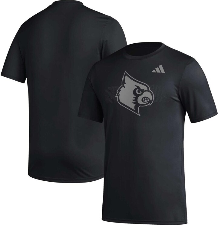Men's Adidas Black Louisville Cardinals Practice Basketball Pregame AEROREADY Long Sleeve T-Shirt
