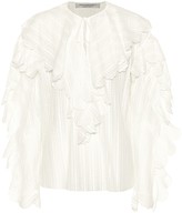 Thumbnail for your product : Philosophy di Lorenzo Serafini Ruffle-trimmed cotton-blend blouse
