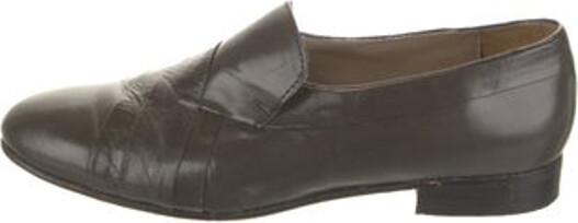 Giorgio Brutini Leather Loafers Grey Semi-Pointed Toes Unfortunately, due to restrictions, this item may not be eligible for shipping in all areas.