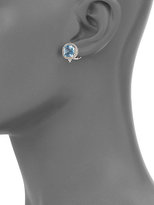 Thumbnail for your product : Judith Ripka Estate Blue Topaz & Sterling Silver Square Earrings
