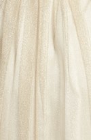 Thumbnail for your product : Aidan Mattox Ruched Metallic Tea Length Tulle Fit & Flare Dress