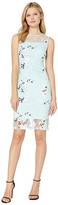 Thumbnail for your product : Calvin Klein Floral Print Lace Dress with Illusion (Seaspray Multi) Women's Dress