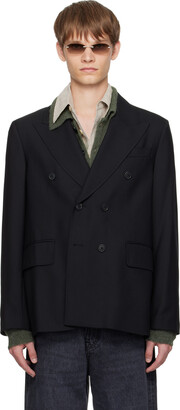 ジャケット・アウター OURLEGACY UNCONSTRUCTED DB BLAZER Our Legacy - Unconstructed DB Blazer Indigo Blue