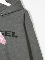 Thumbnail for your product : Diesel Kids TEEN logo label hoodie