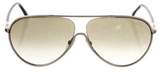 Thumbnail for your product : Tom Ford Cecillo Aviator Sunglasses Silver Cecillo Aviator Sunglasses
