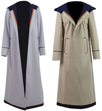Dreamtraderzz Women's Trench Cotton Hood Coat Jacket | Dr Who Coat 13th |  Thirteenth Doctor Coat - ShopStyle