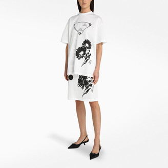 Prada Printed t-shirt and skirt set
