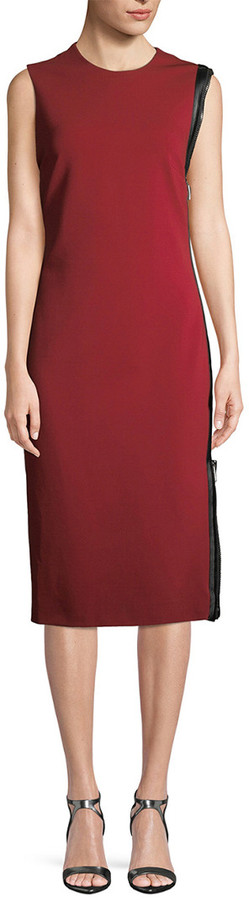 tom ford red ruched tulle dress