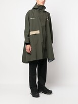 Thumbnail for your product : White Mountaineering Hooded Logo-Print Coat
