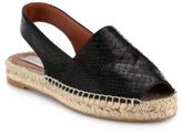 Thumbnail for your product : Stella McCartney Faux Snakeskin Slingback Espadrille Flats