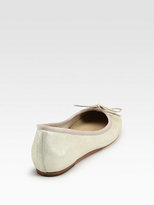 Thumbnail for your product : Saks Fifth Avenue 10022-SHOE Loralei Metallic Leather Bow Ballet Flats