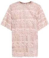 Thumbnail for your product : Valentino Metallic Cotton-blend Lace Top