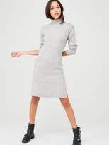 Thumbnail for your product : Warehouse Wide Ribbed Jumper Dress - Grey