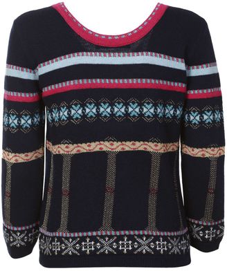 Roberto Cavalli Lion Print Knitted Sweatshirt