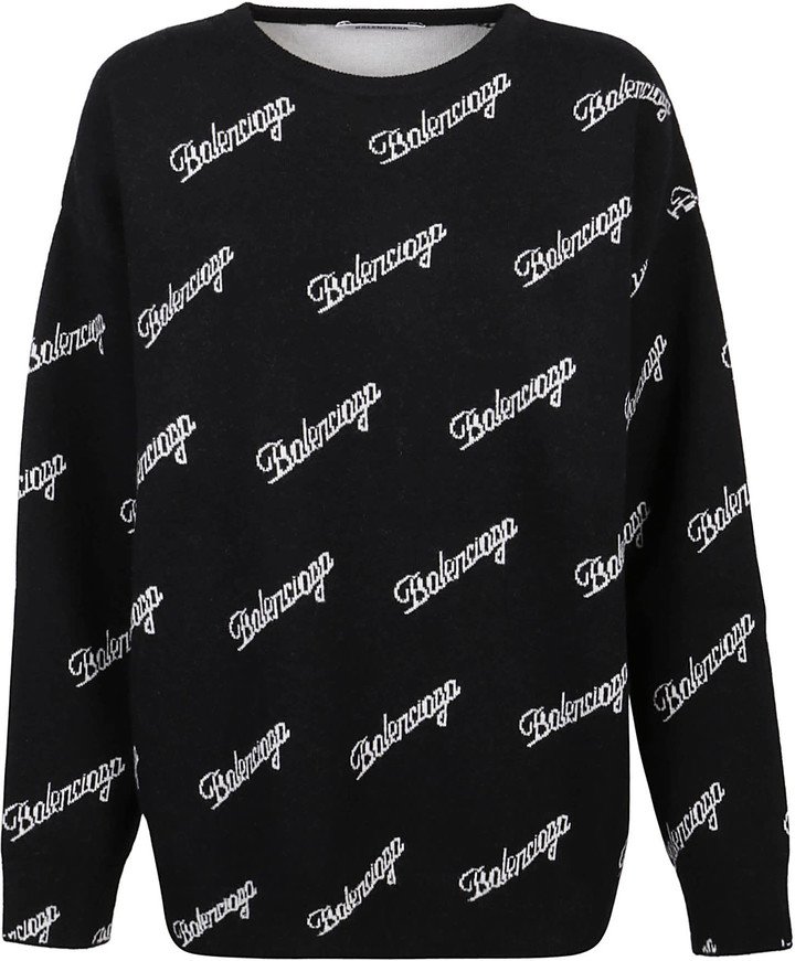 Balenciaga Signature Logo Sweater - ShopStyle