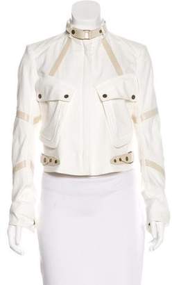 Belstaff Leather-Accented Cropped Jacket