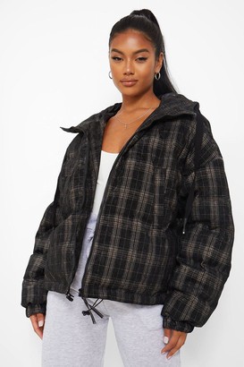 flannel puffer jacket