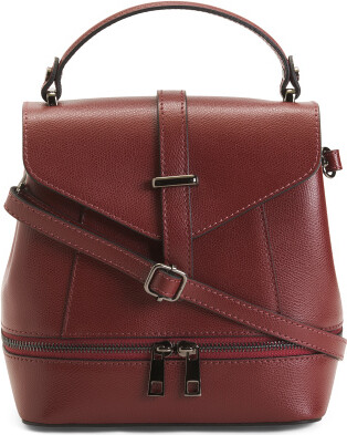Hayden Medium Studded Two-Tone Saffiano Leather Messenger Bag