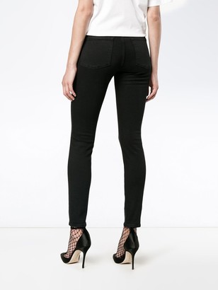 Frame Le Color Black mid rise skinny jeans