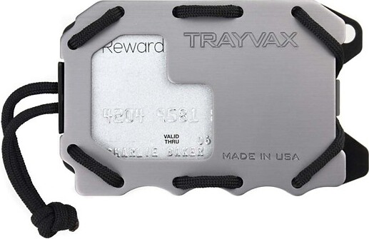 Trayvax Wallets Original 2.0 Slim Metal Money Clip Wallet Grey