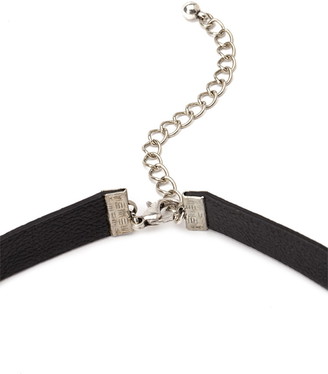 Forever 21 etched diamond pendant faux leather choker