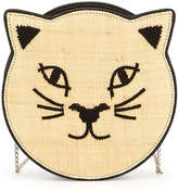 Thumbnail for your product : Charlotte Olympia Pussycat Raffia Shoulder Bag, Black